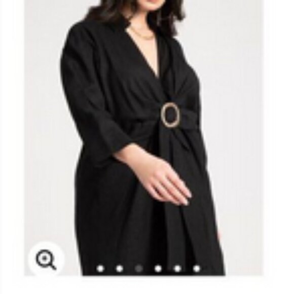 Eloquii Tie Front Dolman Cover Up Tunic - Picture 3 of 6